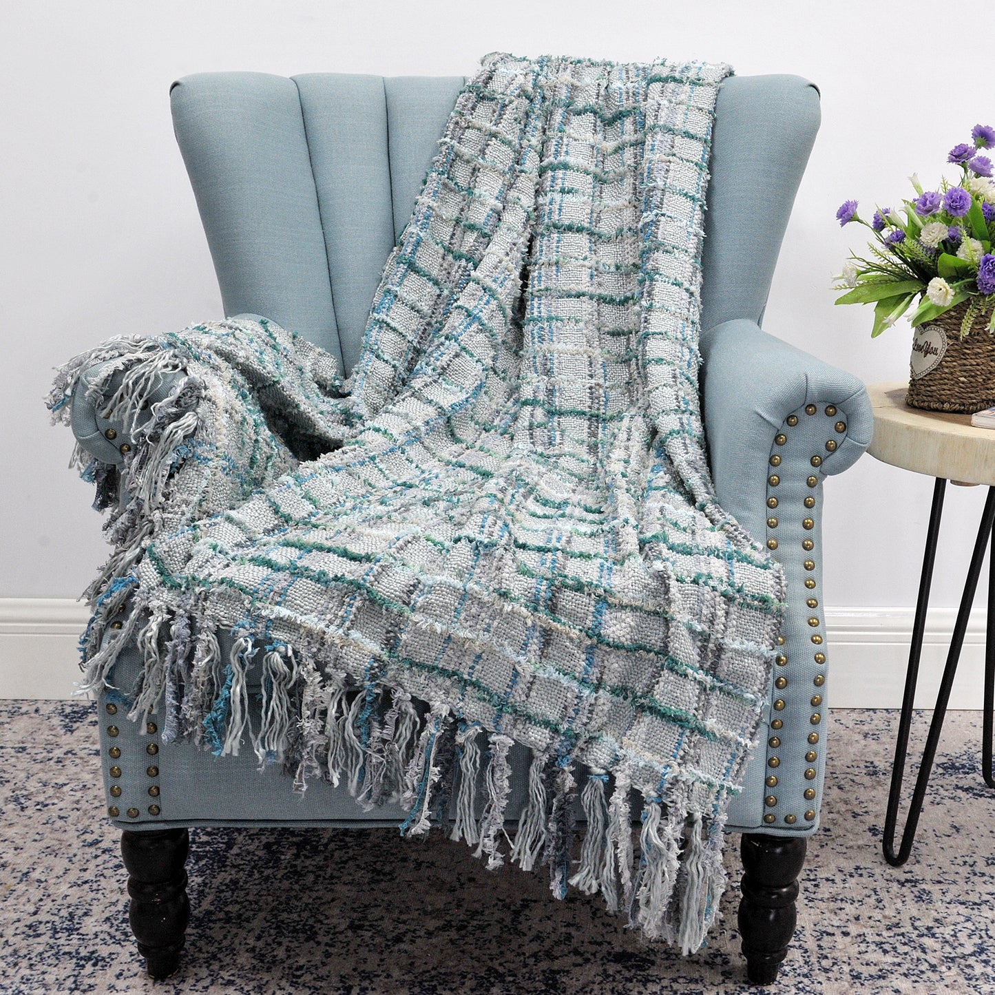 Multi Color Chenille Throw
